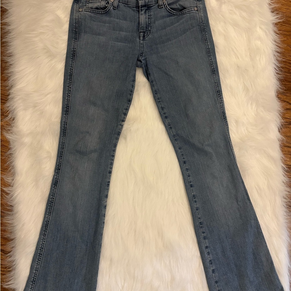 7 For All Man Kind “A” pocket flare jeans